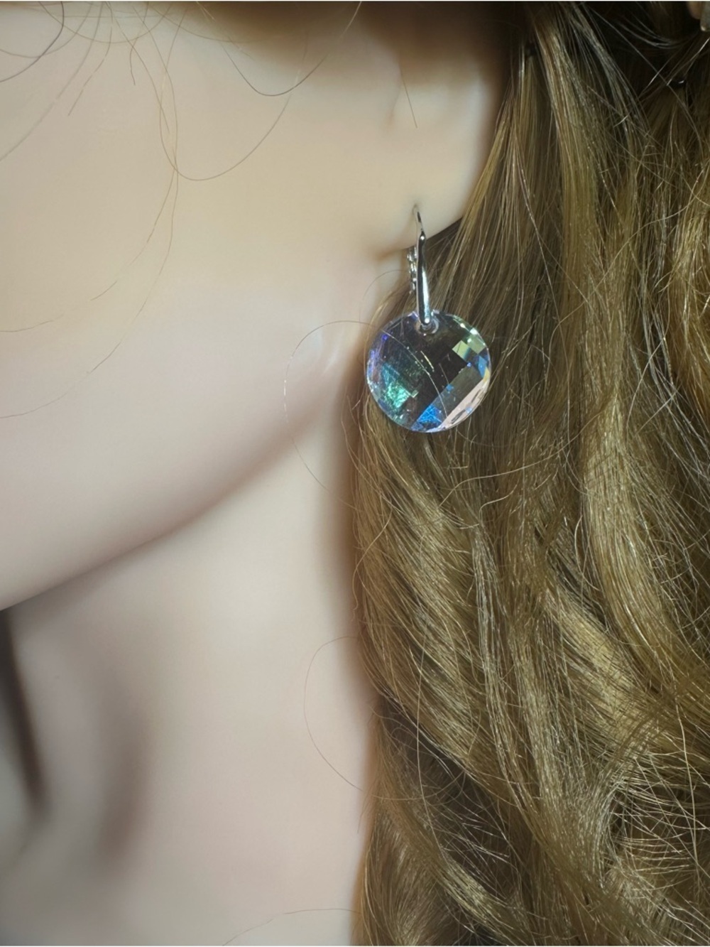 Marea Crystal Swarovski Elements Sterling Silver Drop Earrings Czechia NWT
